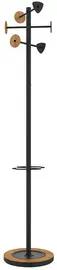 UNiLUX Porte-manteau BORA BAMBOO, noir-bambou