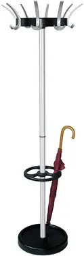 kerkmann Portemanteau sur pied Public 16, 24 crochets, gris
