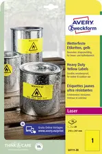AVERY Zweckform Etiquette, 70 x 37 mm, jaune