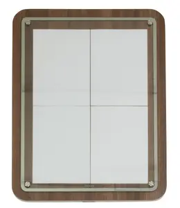 Securit Vitrine d'affichage GLASS STAR, 1x feuille A4, noyer