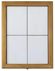 Securit Vitrine d'affichage LED CLASSIC, 4 x A4, teak