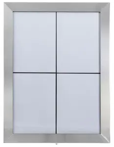Securit Vitrine d'affichage LED Classic, 4 x A4, argent