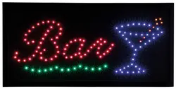 Securit Panneau publicitaire à LED "BAR", 4 couleurs vives
