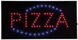 Securit Panneau publicitaire à LED "PIZZA", 2 couleurs vives