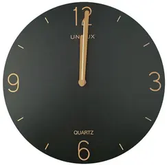 UNiLUX Horloge murale à quartz SAVANA, diamètre 300 mm, noir
