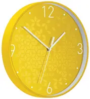 LEITZ Horloge murale WOW, mouvement à quartz, jaune