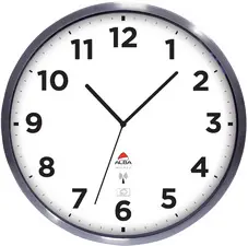 ALBA Horloge murale radiopilotée "HOREXTRARC" blanc / argent