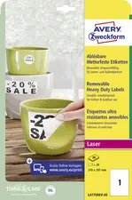 AVERY Zweckform Etiquette, 210 x 297 mm, blanc