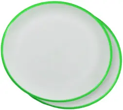 Linden Berg Set d'assiettes de table, ovale, set de 2, vert