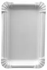 PAPSTAR Assiette en carton "pure" rectangulaire, blanc