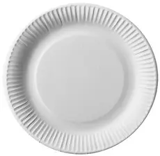 PAPSTAR Assiette en carton "pure", rond, 260 mm, blanc