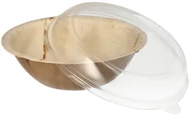 STARPAK Bol en feuille de palmier avec couvercle, 800 ml