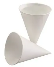 PAPSTAR Gobelet conique, en papier de canne à sucre, blanc