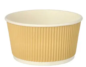 PAPSTAR Gobelet à soupe "pure" Ripple Wall, 998 ml, beige