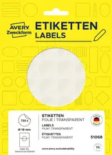 AVERY Zweckform Étiquette de fermeture, 18 mm, transparent
