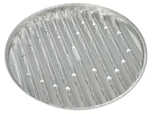 STARPAK Barquette de barbecue en aluminium, rond