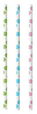 PAPSTAR Paille en papier "Dots", 200 mm, assorti