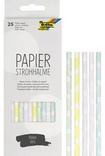 folia Paille en papier "PASTEL DOTS", longueur : 200 mm
