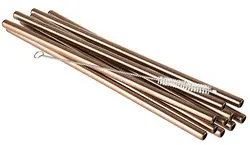 APS Paille en acier inoxydable, longueur : 215 mm, cuivre