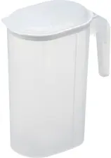 plast team Pichet, 1,5 litre, transparent/blanc