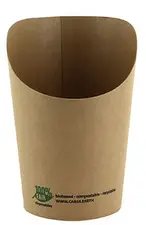 PAPSTAR Pot à wrap "pure", rond, 230 ml, brun