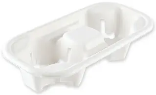 NATURE Star Porte-gobelets Double, canne à sucre, blanc