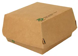 PAPSTAR Boîte à burger "pure", dimensions: 155 x 155 x 90 mm