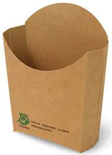 PAPSTAR Etui pour frites "pure", brun