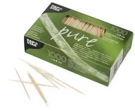 PAPSTAR Cure-dent "pure", en bois, rond, longueur: 68 mm