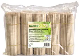 NATURE Star Pique à brochette, en bois, longueur: 300 mm