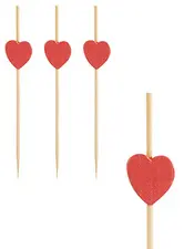 PAPSTAR Piques apéritif "Heart", longueur: 70 mm