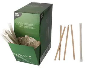 PAPSTAR Touillettes en bois "pure", longueur: 140 mm