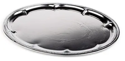 APS Plat de service, ovale, (L)460 x (P)340 mm, argent