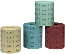 herlitz Rouleau de tickets-valeur, 0,50 Euro, 100 tickets