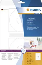 HERMA Etiquette pour CD/DVD SPECIAL, diamètre: 116 mm, maxi