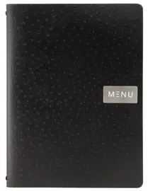 Securit Protège-menus EGO, A4, en cuir, noir
