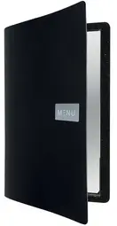 Securit Protège-menus ROYAL, A4, en cuir, noir