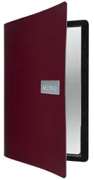Securit Protège-menus ROYAL, A4, en cuir, rouge