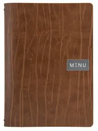 Securit Protège-menus "RUGA", A4, en cuir, marron