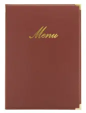 Securit Protège-menus CLASSIC, A5, rouge bordeaux