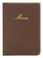Securit Protège-menus CLASSIC, A5, aspect cuir, brun