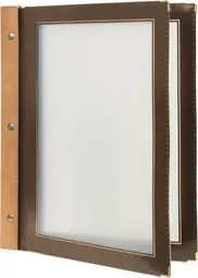 Securit Protège-menus WOOD, A4, marron