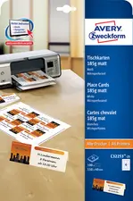 AVERY Zweckform Cartes de noms, imprimante Laser/jet d'encre