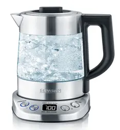 SEVERIN Bouilloire eau et thé WK 3473 DELUXE, verre / inox