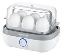 SEVERIN Cuiseur à oeufs EK 3164, pour 6 oeufs, blanc/gris