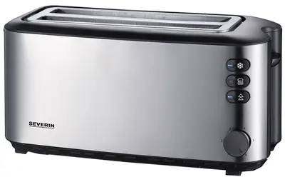 SEVERIN Grille-pain pour 4 tranches AT 2509, inox / noir