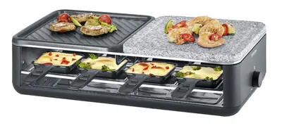 SEVERIN Raclette-gril RG 2366, pierre et plaque de cuisson