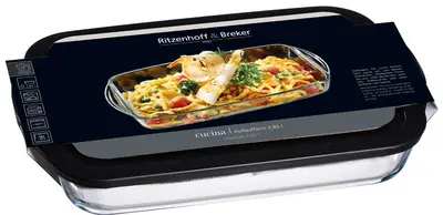 Ritzenhoff & Breker Plat à gratin CUCINA, en verre, 1,95 l