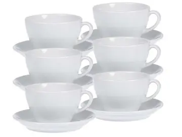Esmeyer Tasse à café "Bistro", set de 6, blanc