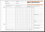 sigel Formularbuch "Rapport/Wochenbericht", A5 quer, SD
